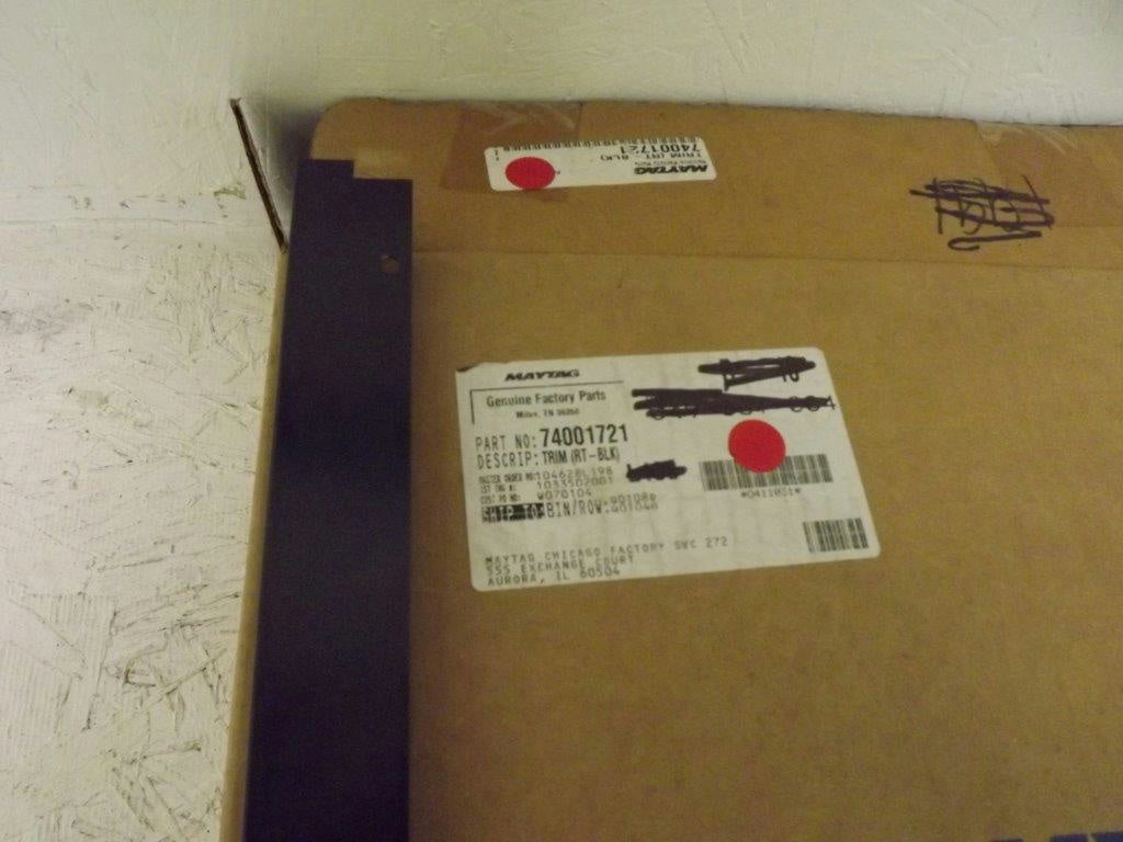 MAYTAG WHIRLPOOL STOVE 74001721 RIGHT TRIM (BLK) NEW MAYTAG WHIRLPOOL STOVE 74001721 RIGHT TRIM (BLK) NEW